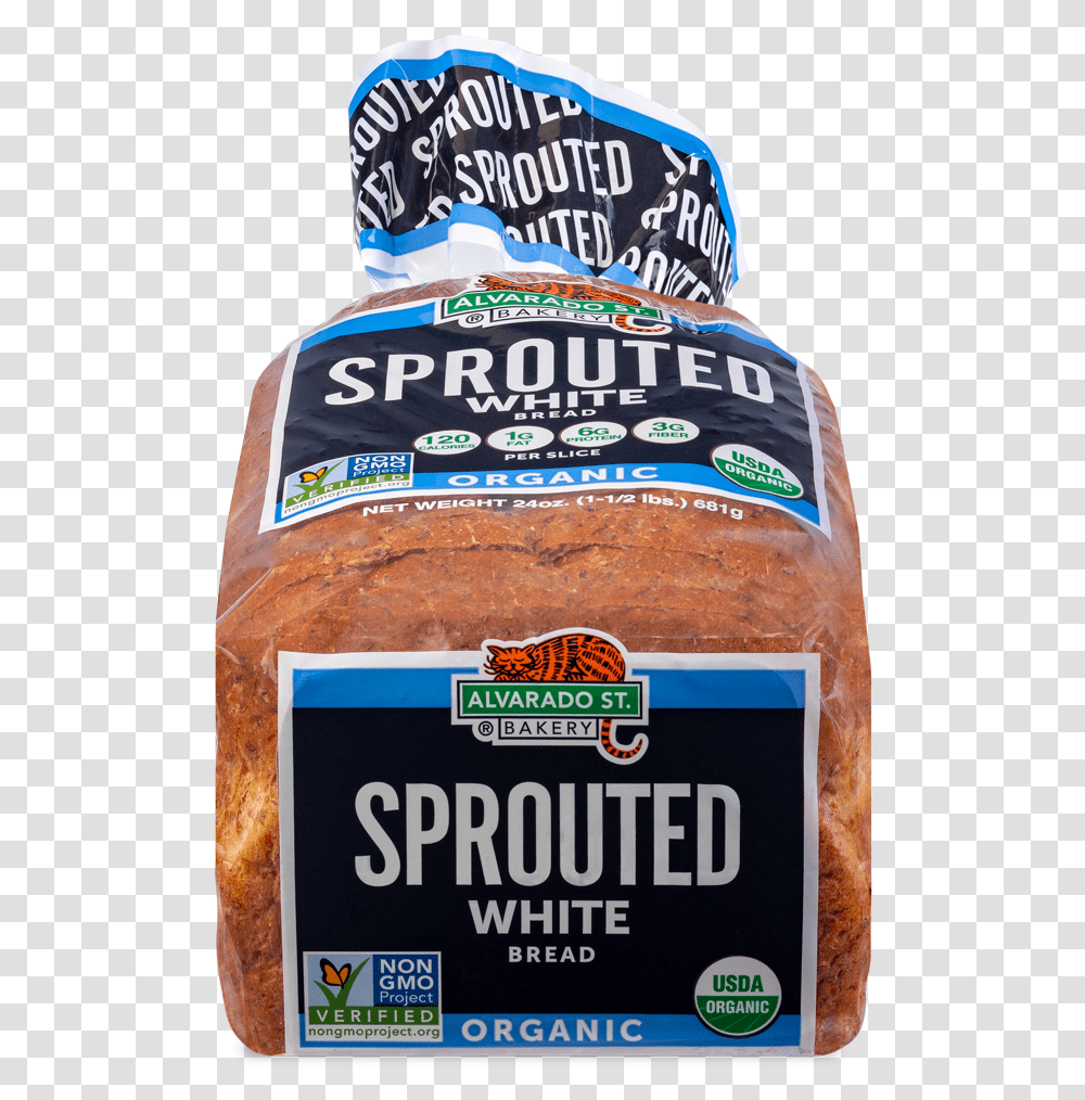 Organic Sprouted White Bread, Plant, Food, Pork, Vegetable Transparent Png