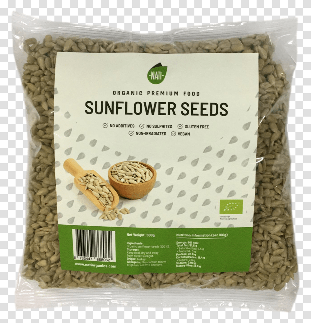 Organic Sunflower Seeds 500g - Tembo Foods Seed, Pillow, Cushion, Plant, Rug Transparent Png
