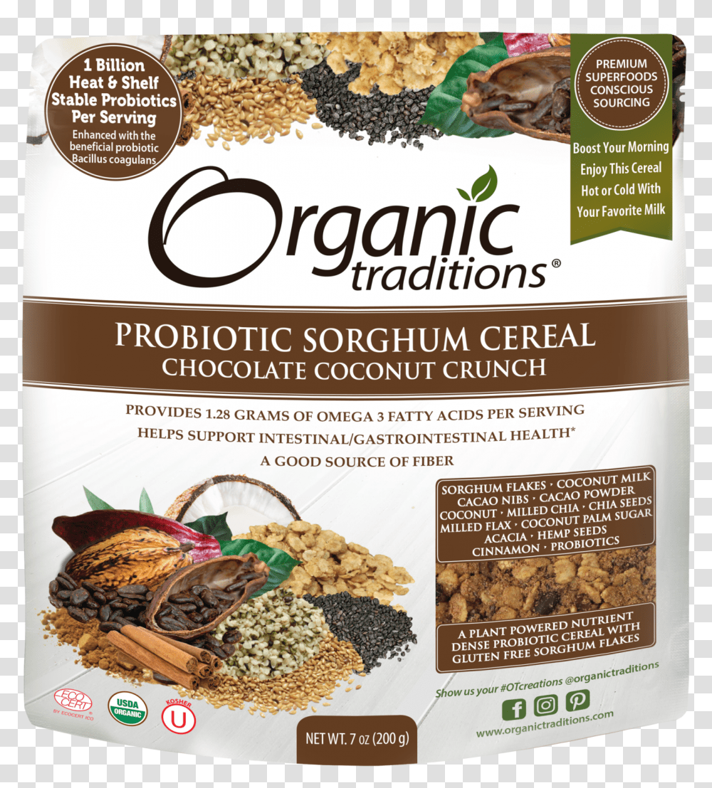 Organic Traditions Chocolate Latte, Plant, Produce, Food, Vegetable Transparent Png
