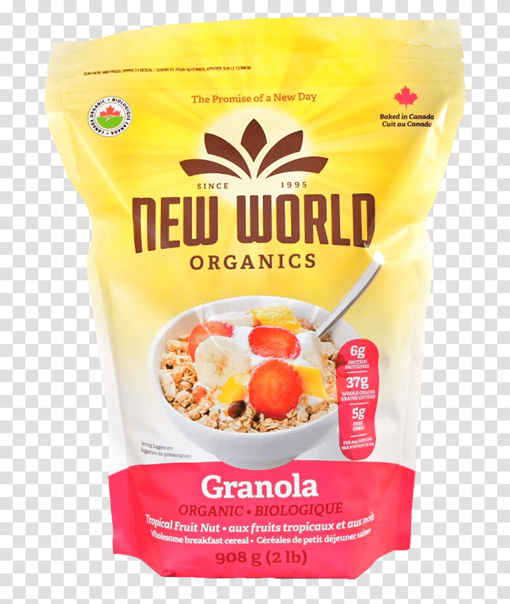 Organic Tropical Fruit Nut Granola, Food, Dessert, Plant, Yogurt Transparent Png
