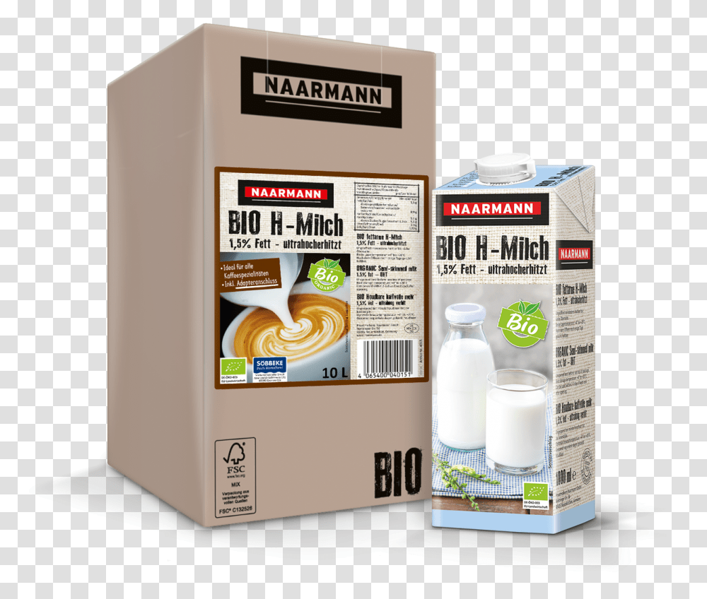 Organic Uht Milk 1 Buttermilk, Beverage, Drink, Box, Carton Transparent Png