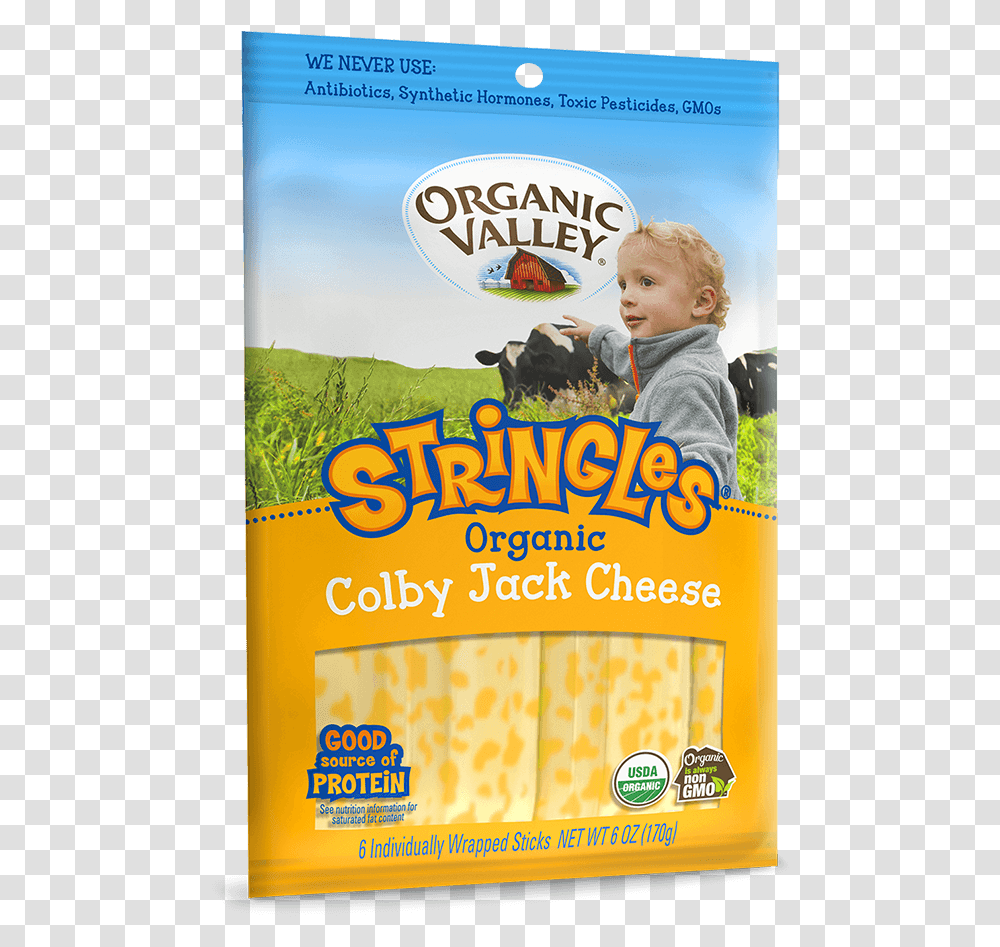 Organic Valley Cheese Stick, Advertisement, Poster, Person, Flyer Transparent Png