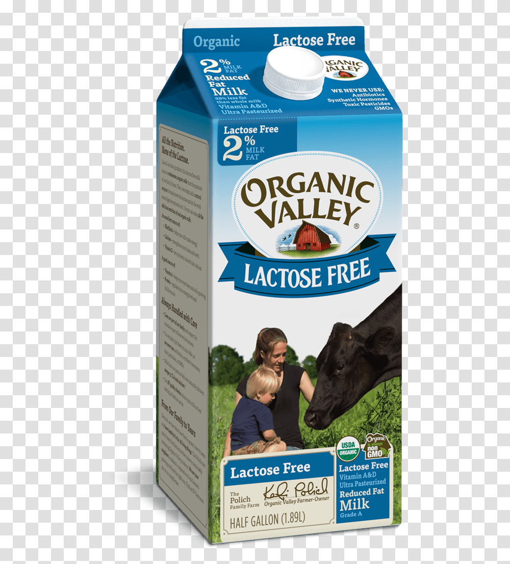 Organic Valley Lactose Free Milk, Person, Human, Cow, Cattle Transparent Png
