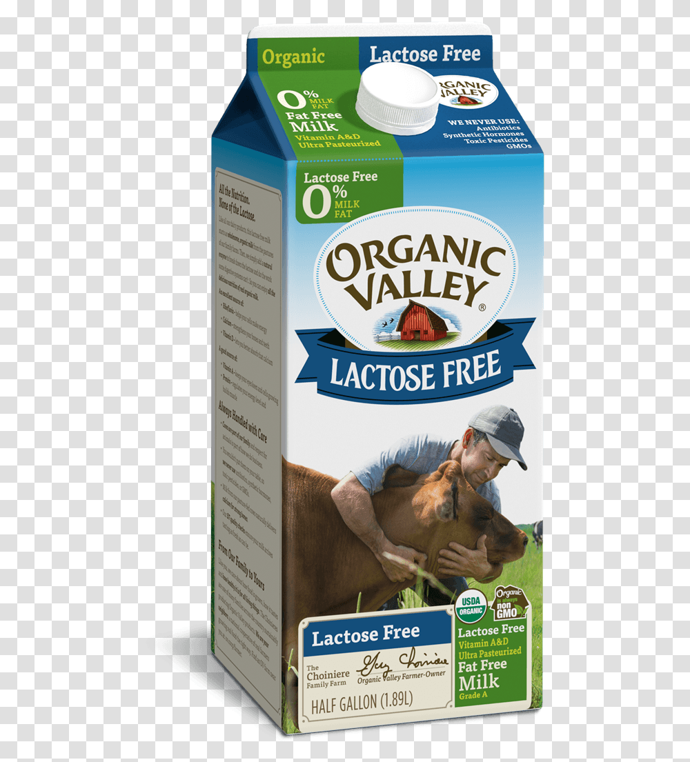 Organic Valley Lactose Free Whole Milk, Person, Food, Plant Transparent Png