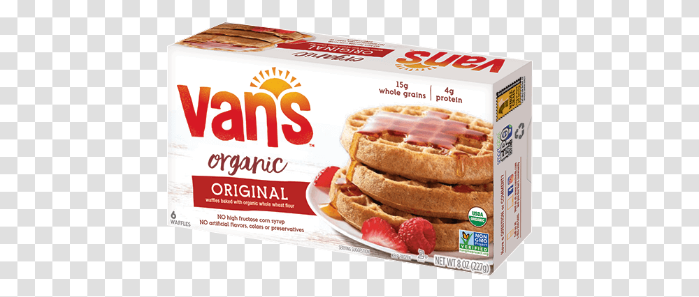 Organic Waffles Original Vans Organic Waffles, Food, Burger, Bread Transparent Png