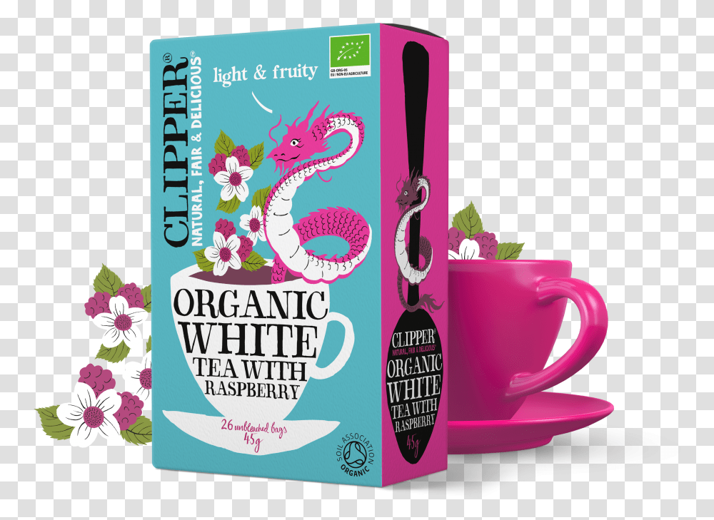 Organic White Tea With Raspberry Clipper White Tea Orange, Coffee Cup, Poster, Advertisement, Flyer Transparent Png