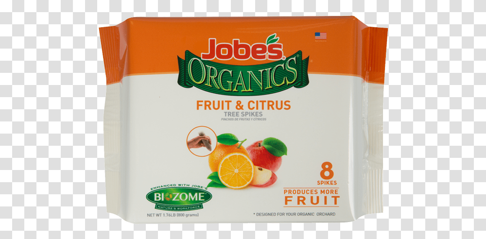 Organics Spikes For Fruit & Citrus Trees Company Citrus Tree Fertilizer, Juice, Beverage, Drink, Orange Juice Transparent Png