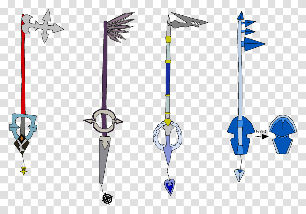 Organizationxiii Keyblades Spear, Weapon, Weaponry, Emblem Transparent Png