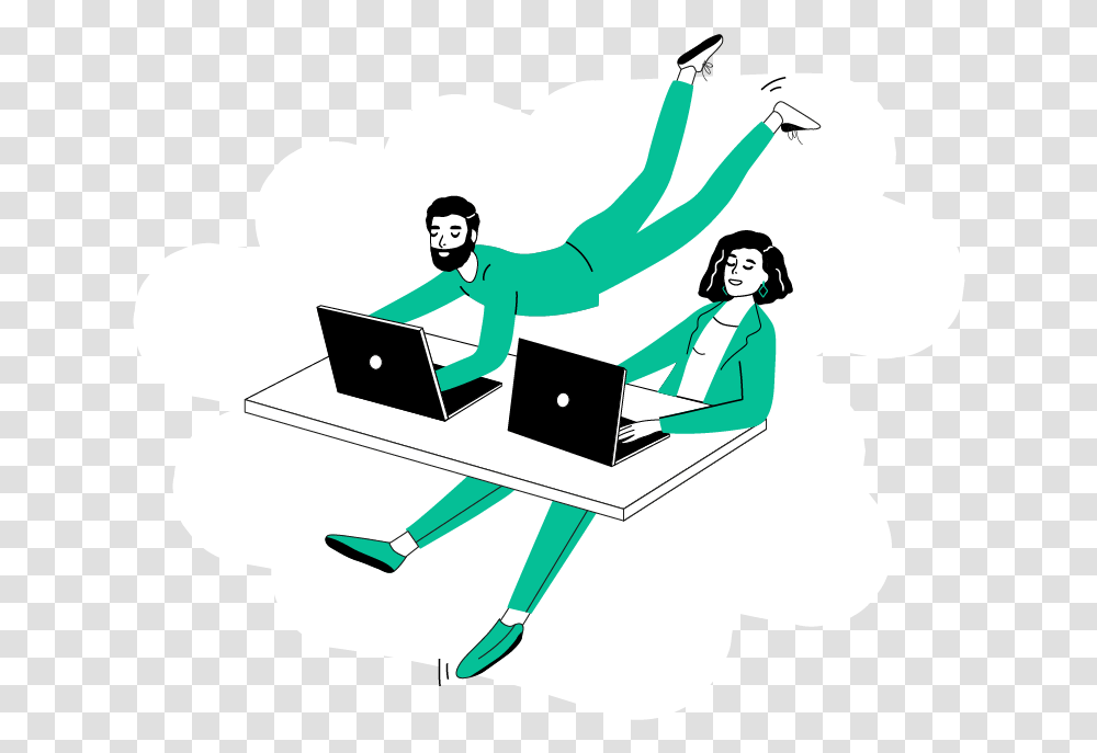 Organize A Hackathon And Developer Cartoon, Pc, Computer, Electronics, Laptop Transparent Png