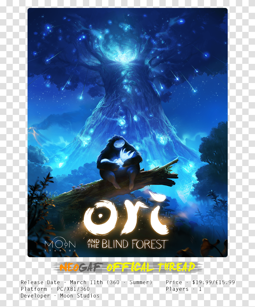 Ori And The Blind Forest Cover, Poster, Advertisement, Flyer, Paper Transparent Png