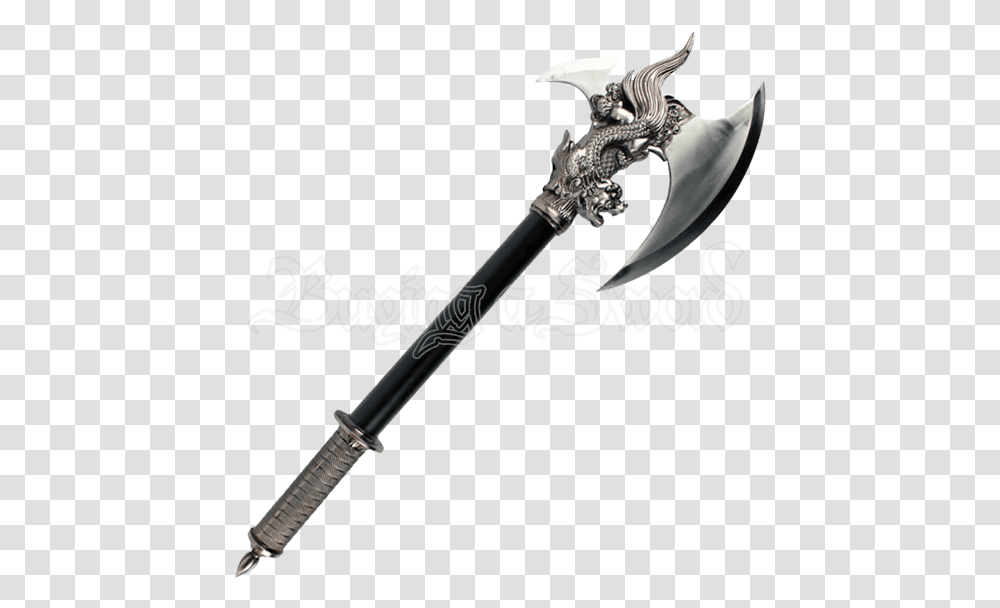 Oriental Dragon Battle Axe Battle Axe Medieval Weapons, Sword, Blade, Weaponry, Tool Transparent Png