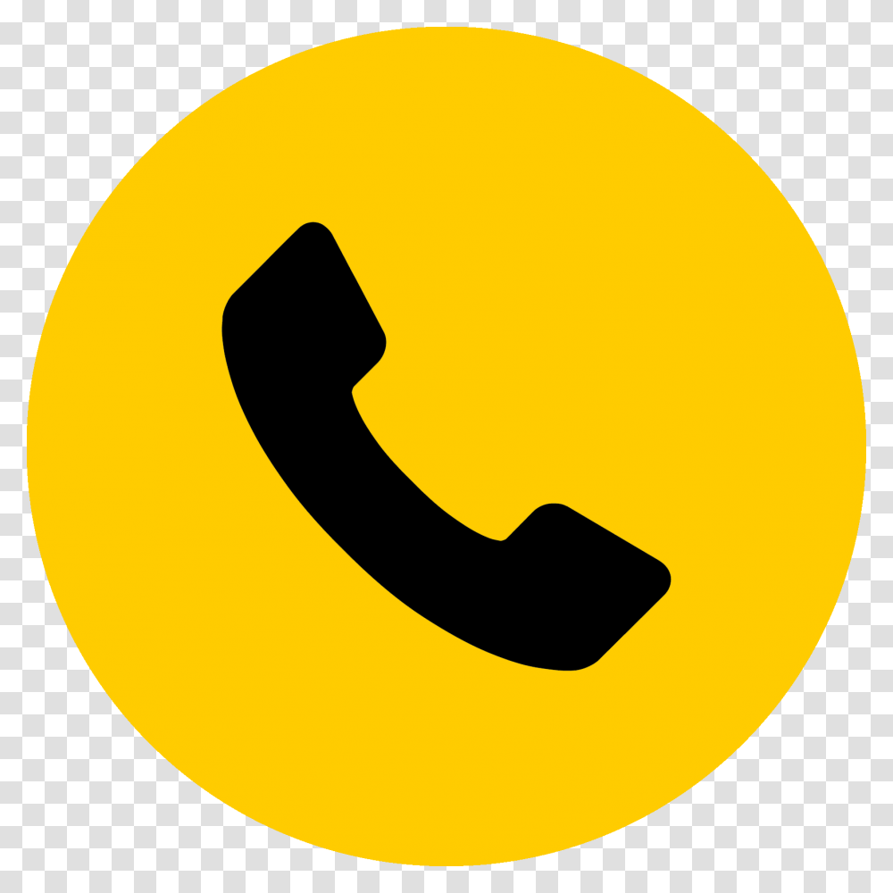 Orig Telephone Icon Yellow, Banana, Fruit, Plant Transparent Png