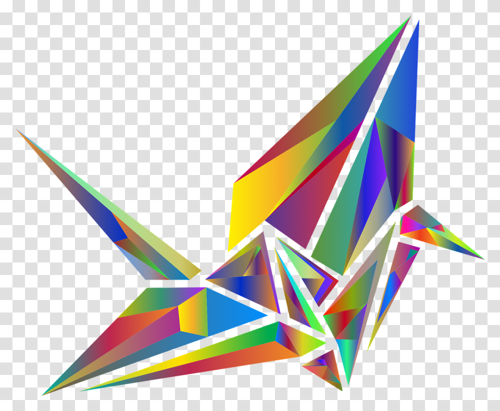 Origami Bird Folded Free Vector Graphic On Pixabay Illustration, Art, Paper Transparent Png