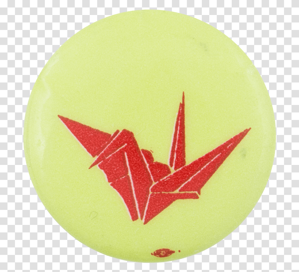 Origami Crane Art Button Museum Emblem, Logo, Trademark, Badge Transparent Png