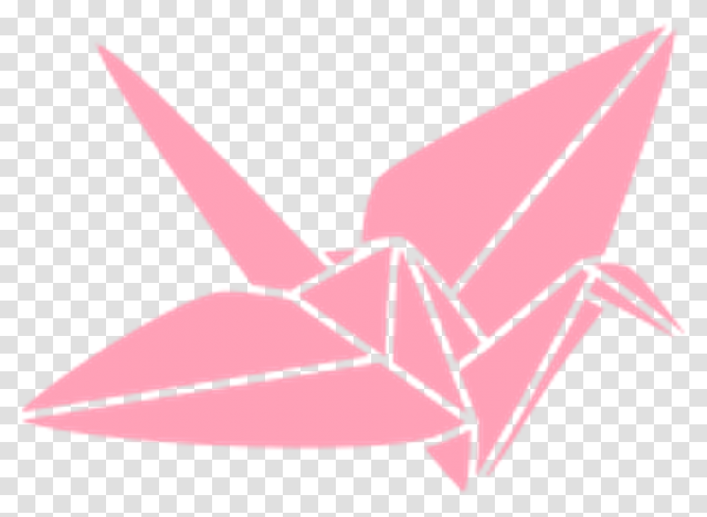 Origami Crane Download Pink Paper Crane, Bird, Animal Transparent Png
