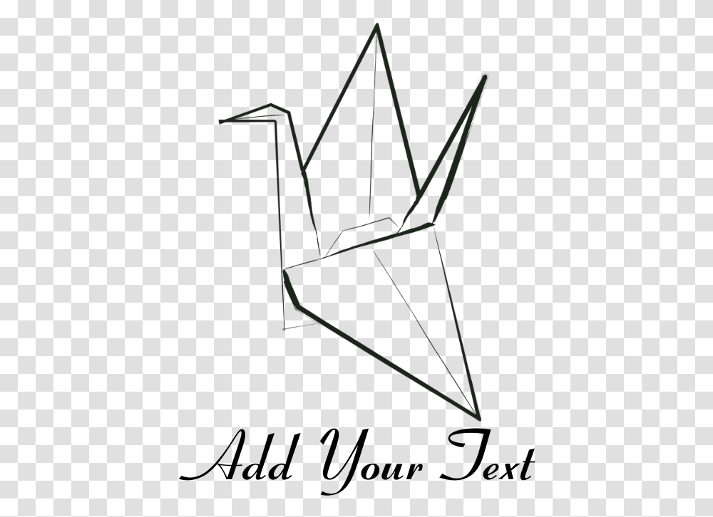 Origami Crane Mousepad Line Art, Bow, Triangle, Star Symbol Transparent Png