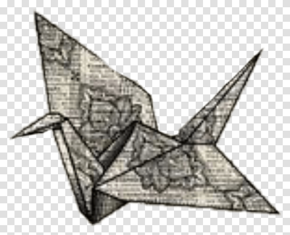 Origami Cranebirdpaper Folding Orizuru, Animal, Star Symbol Transparent Png