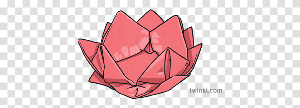 Origami Lotus Flower Illustration Twinkl Clip Art, Paper Transparent Png