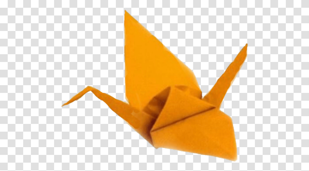 Origami Paper Papercrane Yellow Yellowaesthetic Aesthetic Vintage Yellow Transparent Png