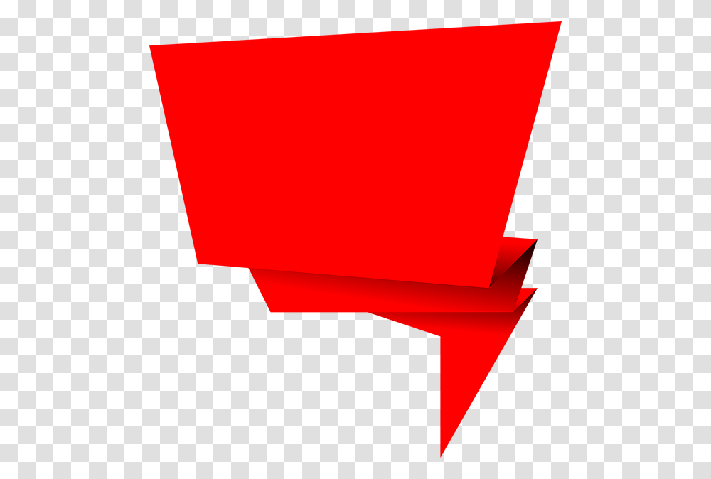 Origami Speech Bubble Banner, Paper, Mailbox, Letterbox Transparent Png