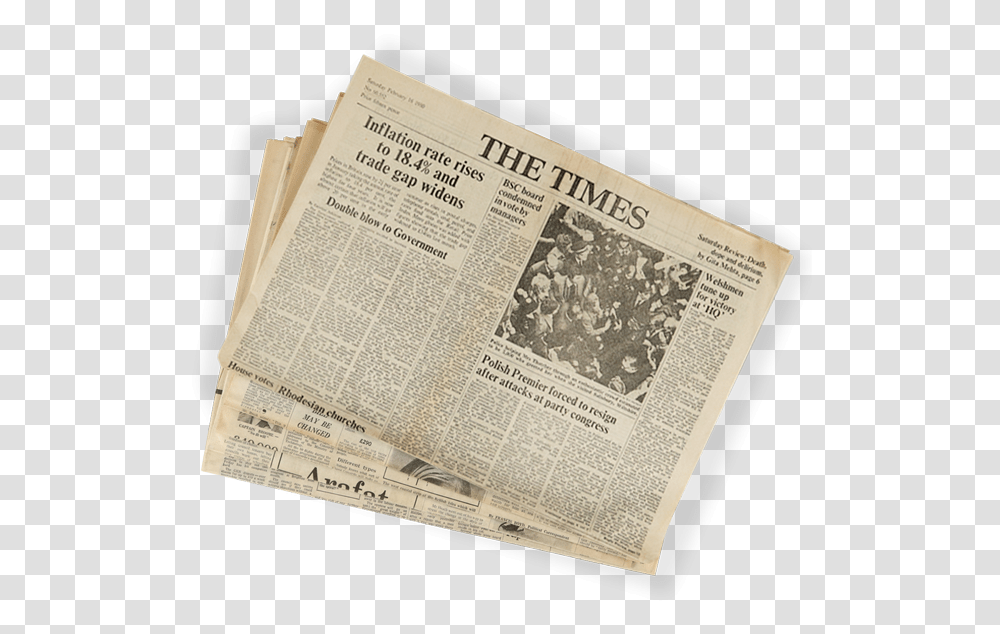 Original 1980 Newspapers News, Book, Text Transparent Png