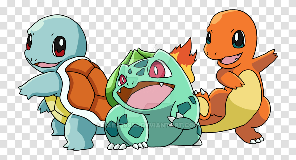 Original 3 Starters Ash Pikachu Bulbasaur Charmander And Squirtle, Angry Birds Transparent Png