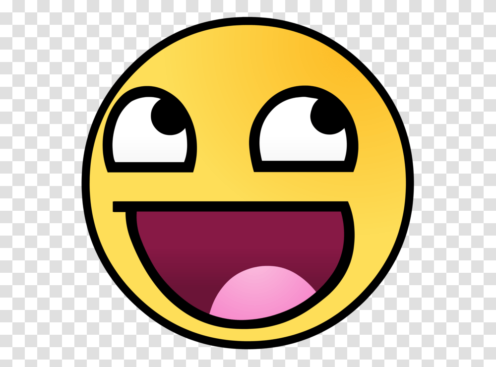 Original Awesome Face Awesome Face Epic Smiley Know Your Meme, Label, Pac Man, Light Transparent Png