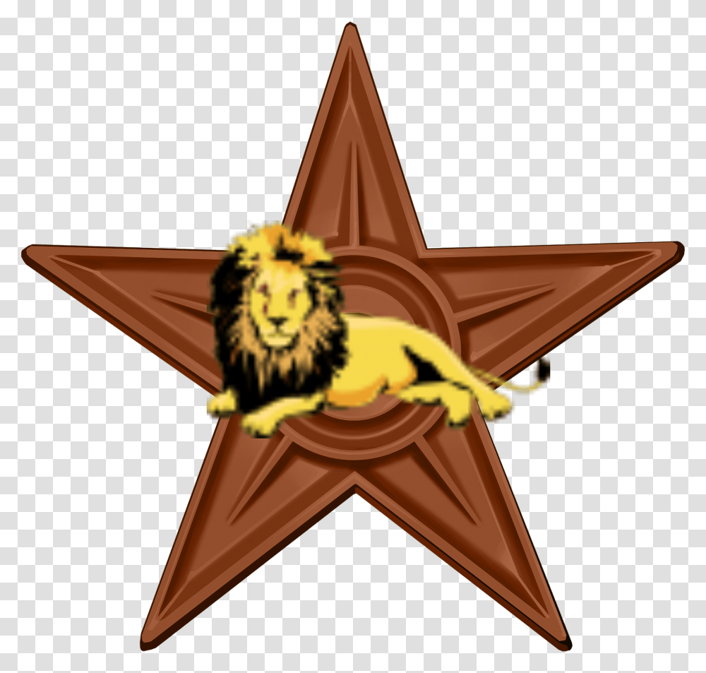 Original Barnstar Lion Nazi Insignia, Star Symbol Transparent Png