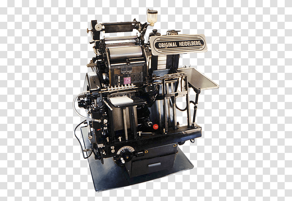 Original Heidelberg Press, Machine, Engine, Motor Transparent Png