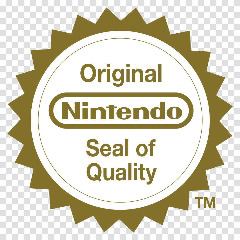 Original Nintendo Seal Of Quality Emblem Nintendo Seal Of Quality, Label, Sticker, Paper Transparent Png