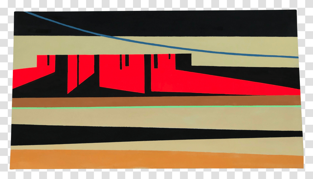 Original Painting Radio Waves Abstract Landscape Horizontal, Flag, Symbol, Text, Home Decor Transparent Png