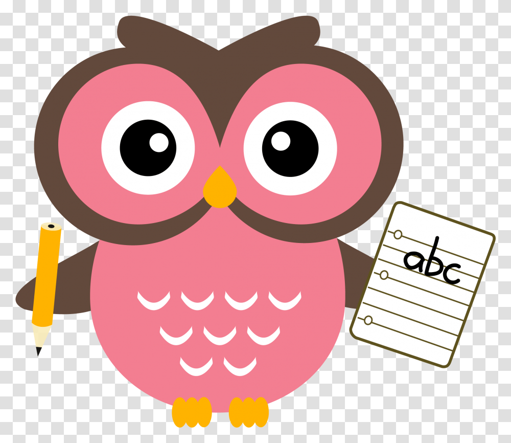 Original School Owl Clipart, Mouth, Paper, Food Transparent Png