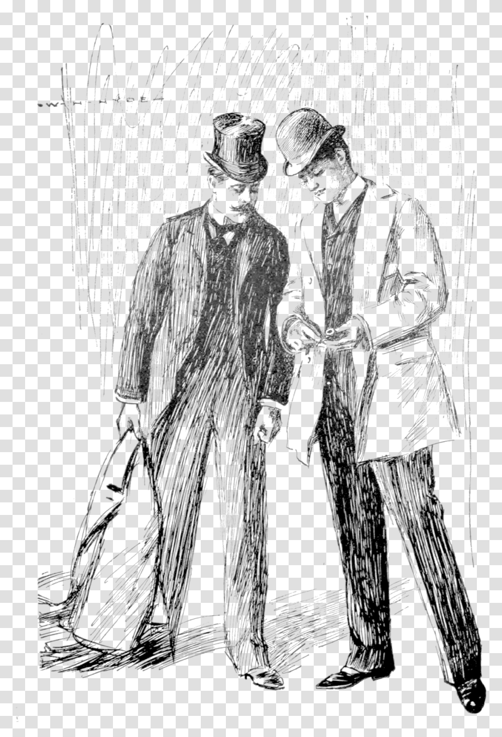 Original Sherlock And Watson, Person, Drawing, Face Transparent Png