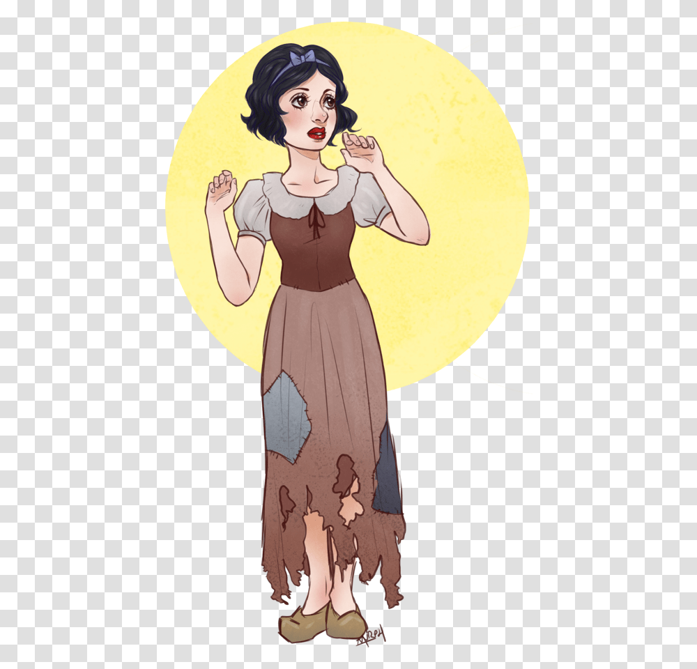 Original Snow White Dress Film, Person, Evening Dress, Robe Transparent Png