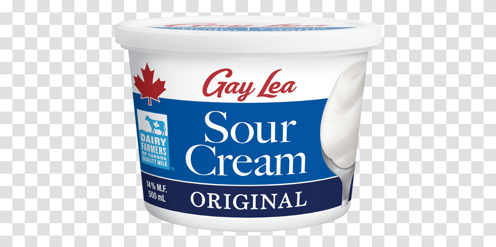 Original Sour Cream Gay Lea Sour Cream, Yogurt, Dessert, Food Transparent Png