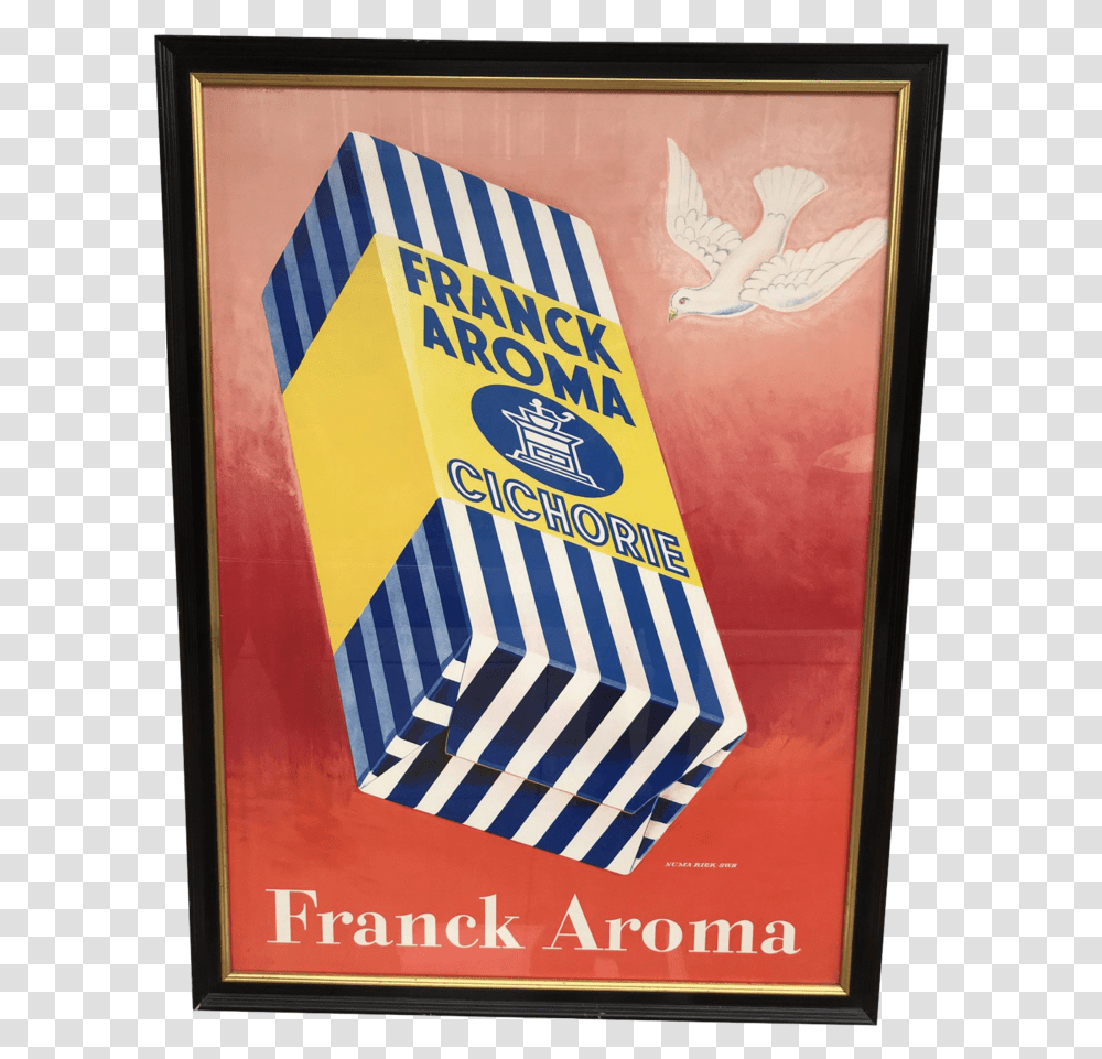 Original Vintage 1946 Frank Aroma Coffee Framed Poster Poster, Advertisement, Flyer, Paper, Brochure Transparent Png