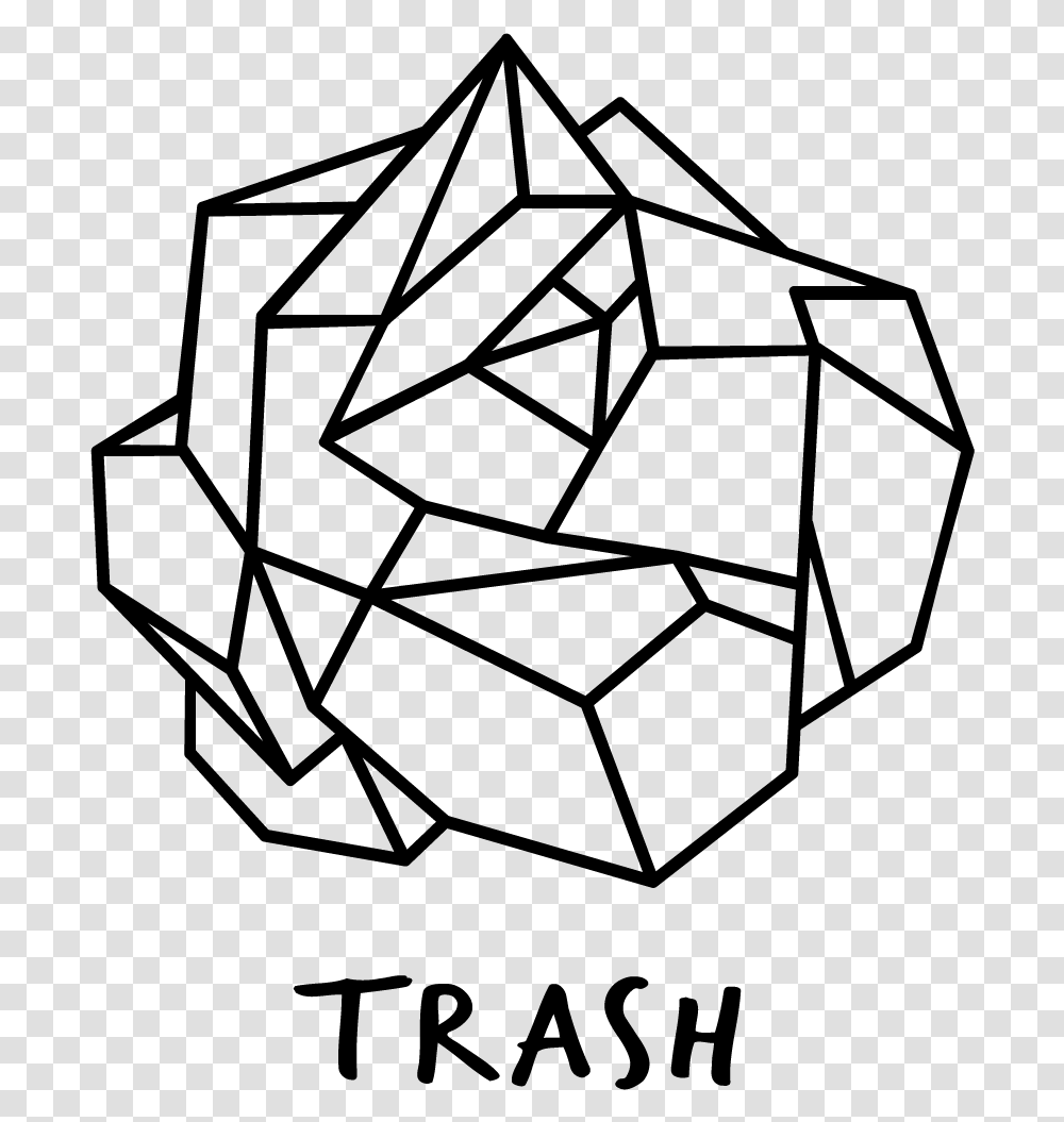 Originating From Crumpled Paper This Bold And Geometric Crumpled Paper Clipart, Gray, World Of Warcraft Transparent Png