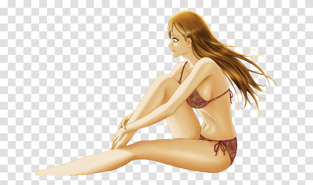 Orihime Inoue Sitting, Bikini, Swimwear, Person Transparent Png