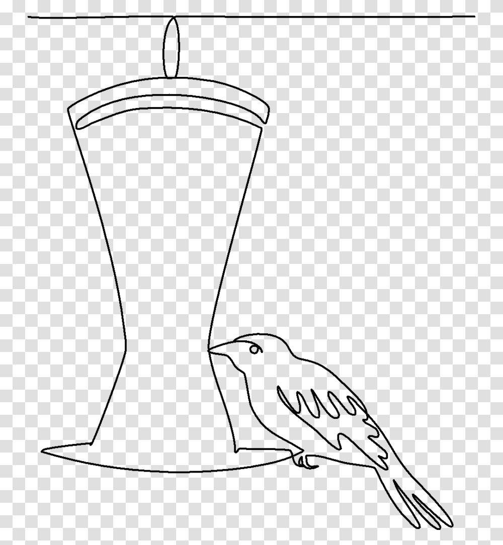 Oriole At The Hummingbird Feeder Quilting Pattern Sketch, Gray, World Of Warcraft Transparent Png