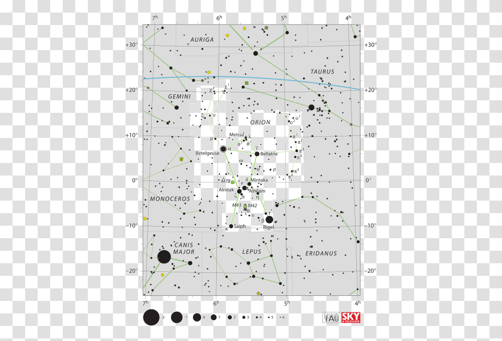 Orion Constellation, Plot, Diagram, Plan, Document Transparent Png