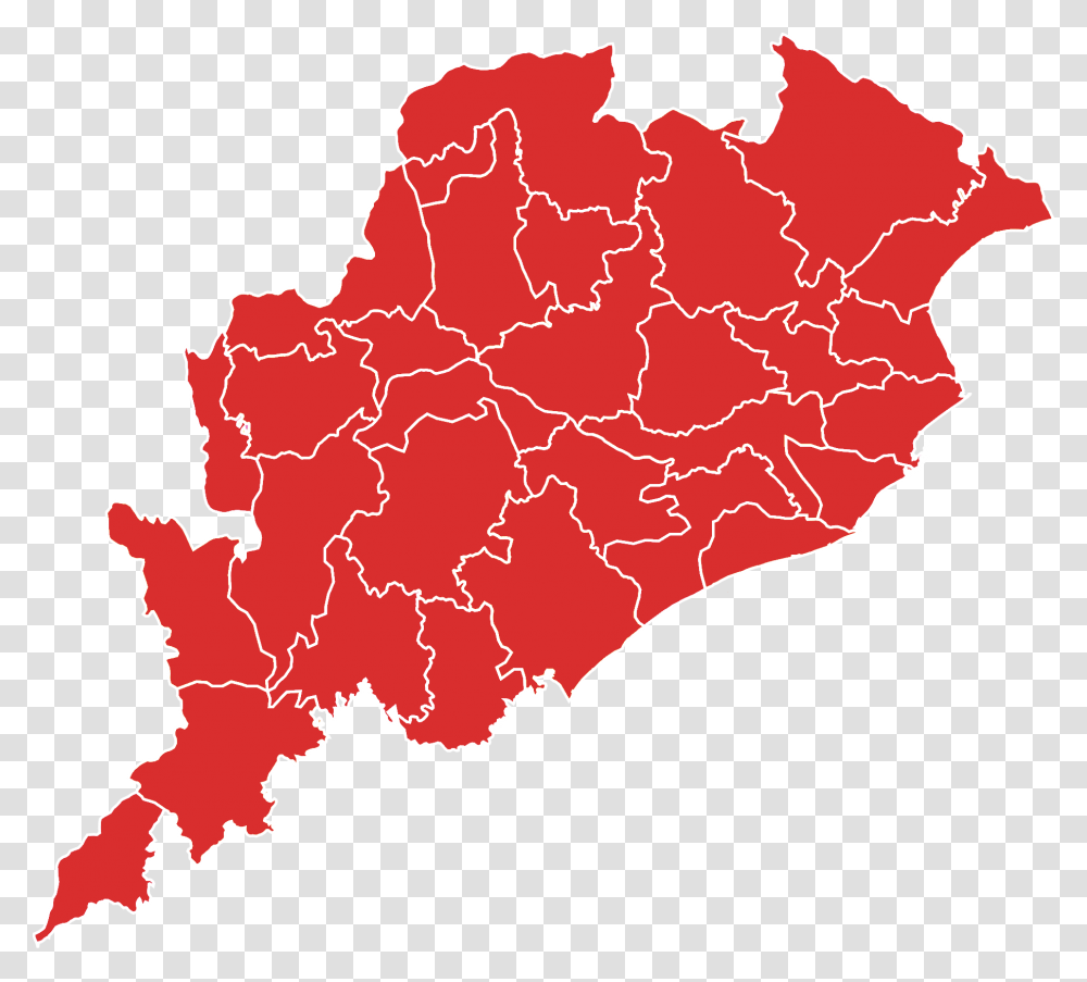 Orissa Districts Blank Red Jharsuguda In Odisha Map, Diagram, Plot, Atlas Transparent Png
