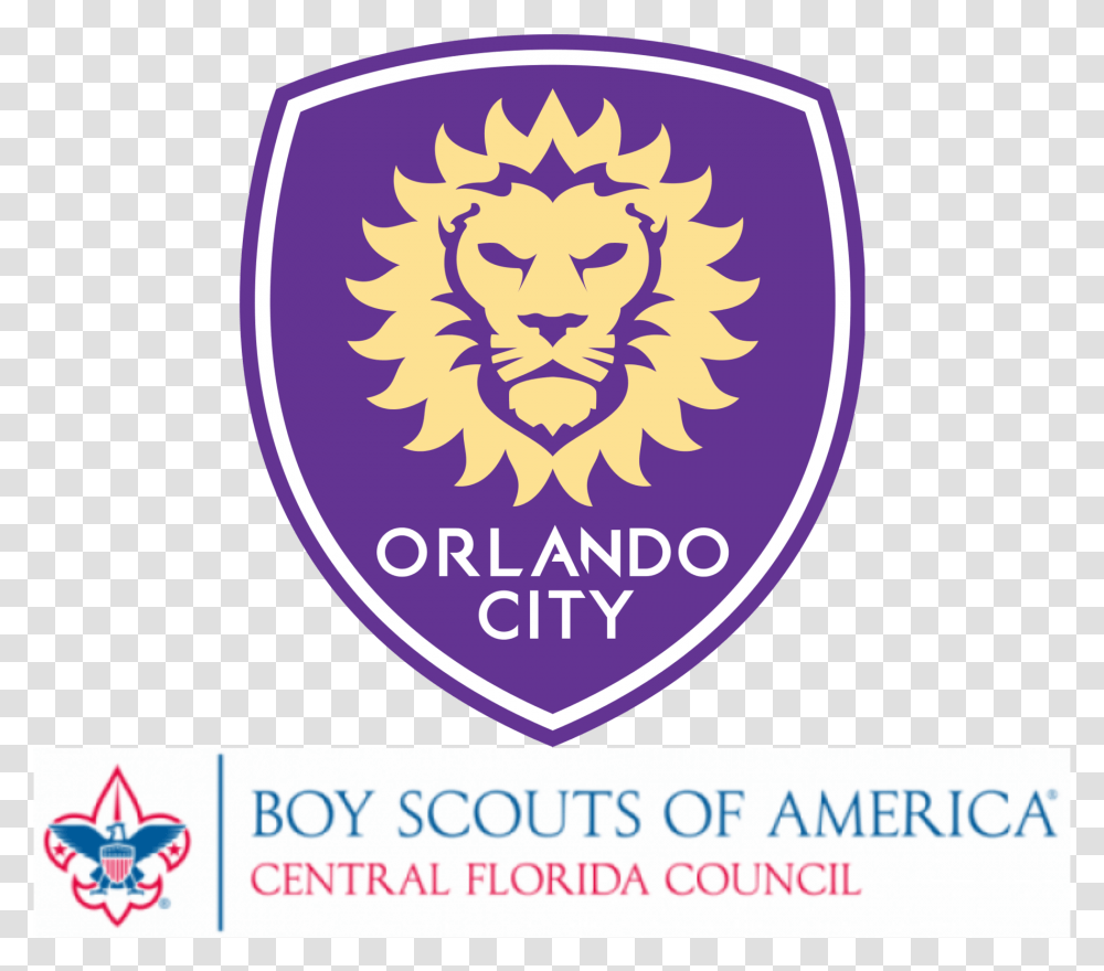 Orlando City Soccer Scout Night Logo Orlando City, Trademark, Rug, Badge Transparent Png