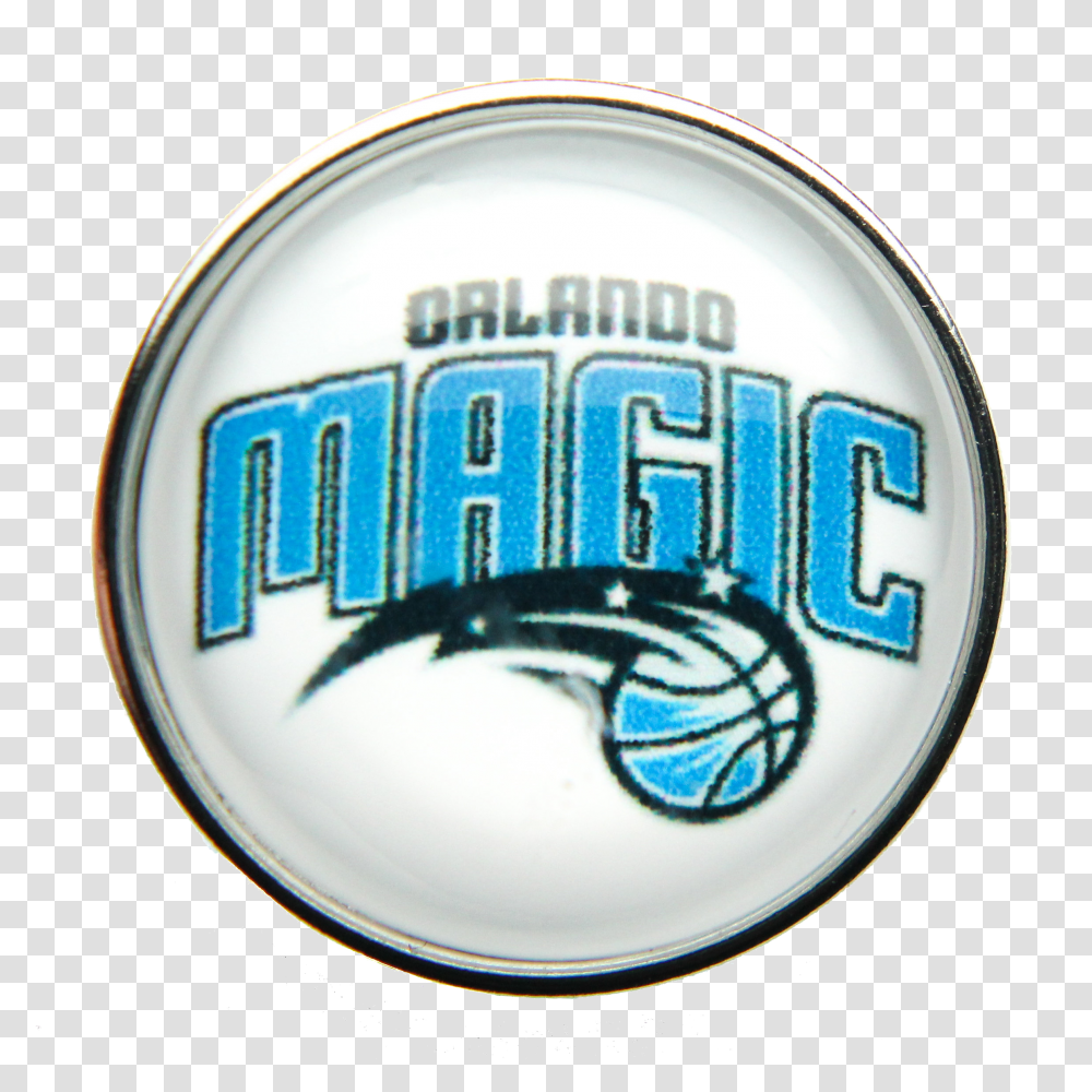 Orlando Magic Nba Basketball Logo Snap Charm, Trademark, Emblem, Wristwatch Transparent Png