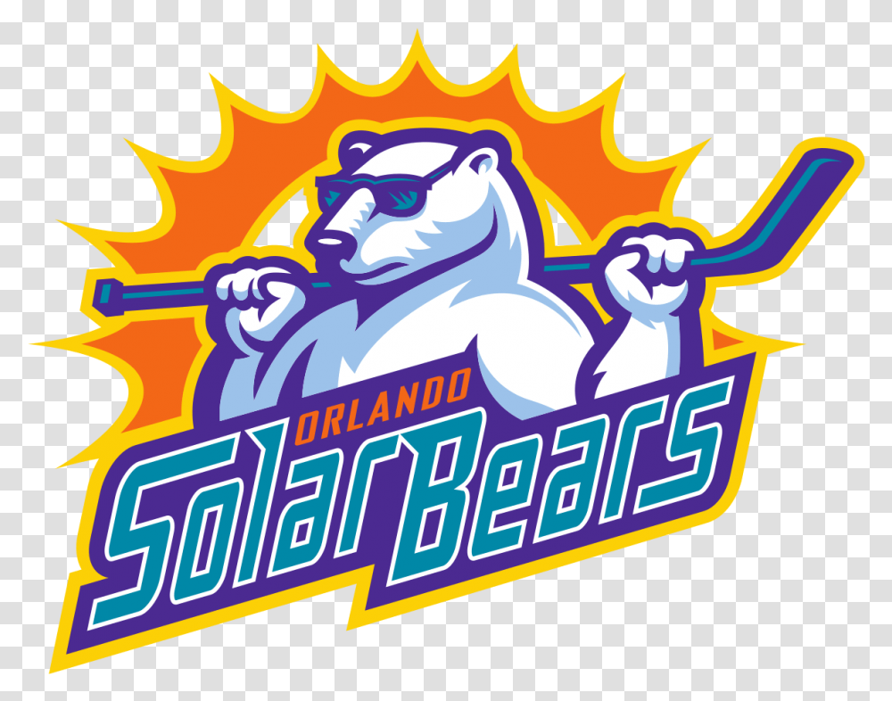 Orlando Solar Bears Logo And Symbol Orlando Solar Bears, Theme Park, Amusement Park, Crowd, Poster Transparent Png