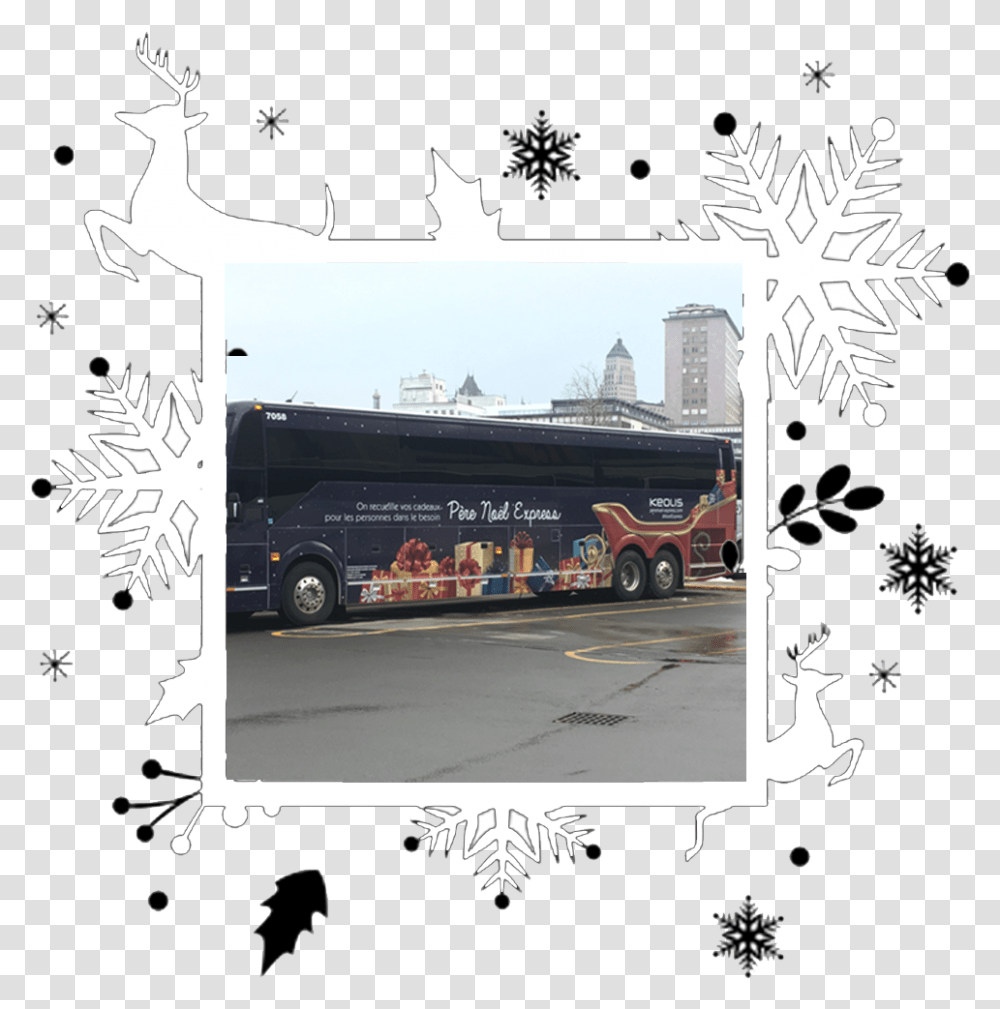 Orleans Express Santa Claus, Bus, Vehicle, Transportation, Tour Bus Transparent Png