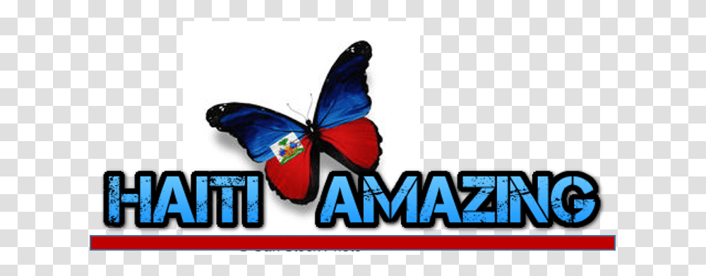 Orn Flag Of Haiti Waving With Republic Of Haiti, Insect, Invertebrate, Animal, Butterfly Transparent Png