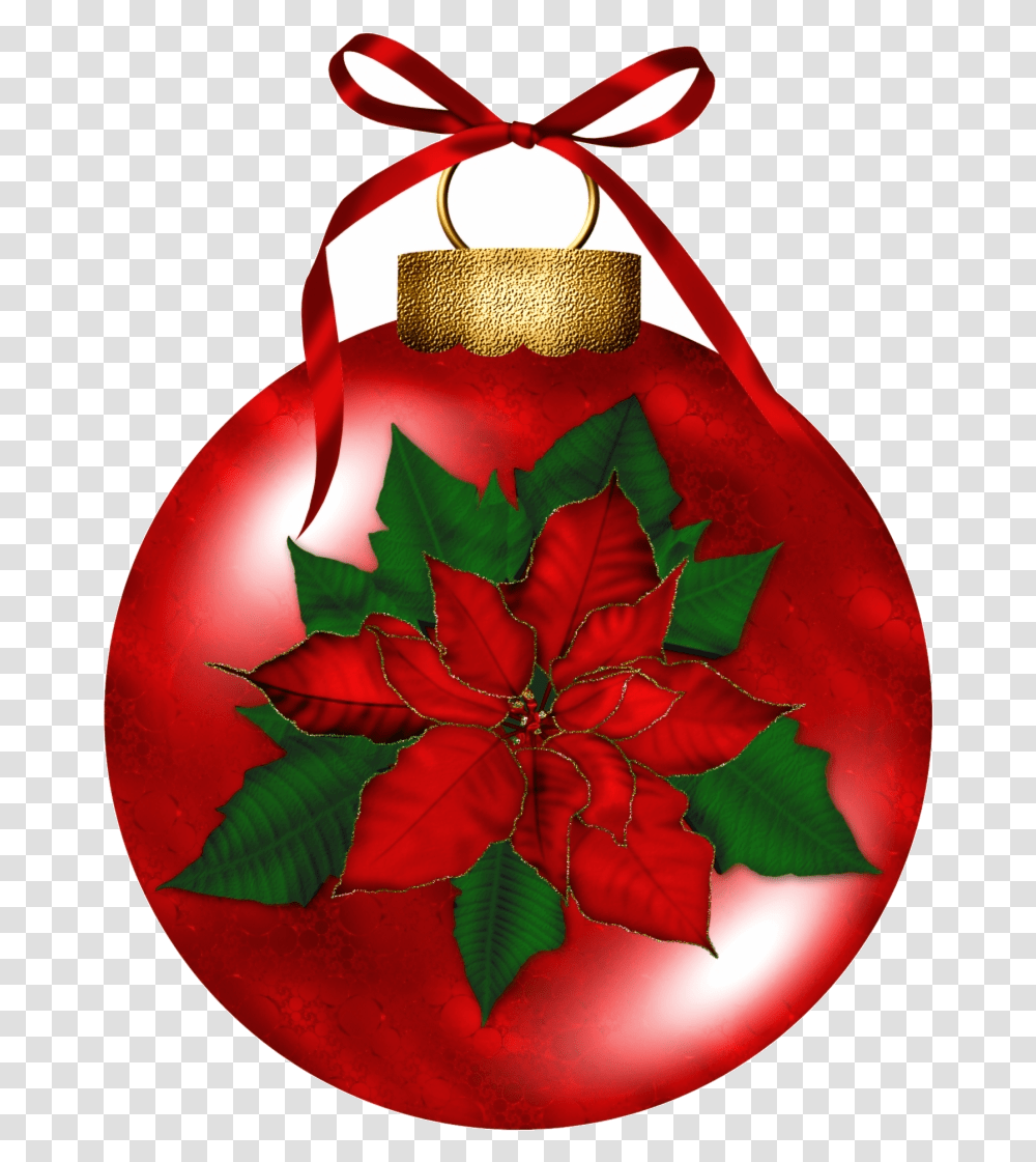 Ornament Christmas Ornaments Clipart Holly Clip Art Poinsettia Clipart, Pattern, Plant, Fractal, Rose Transparent Png