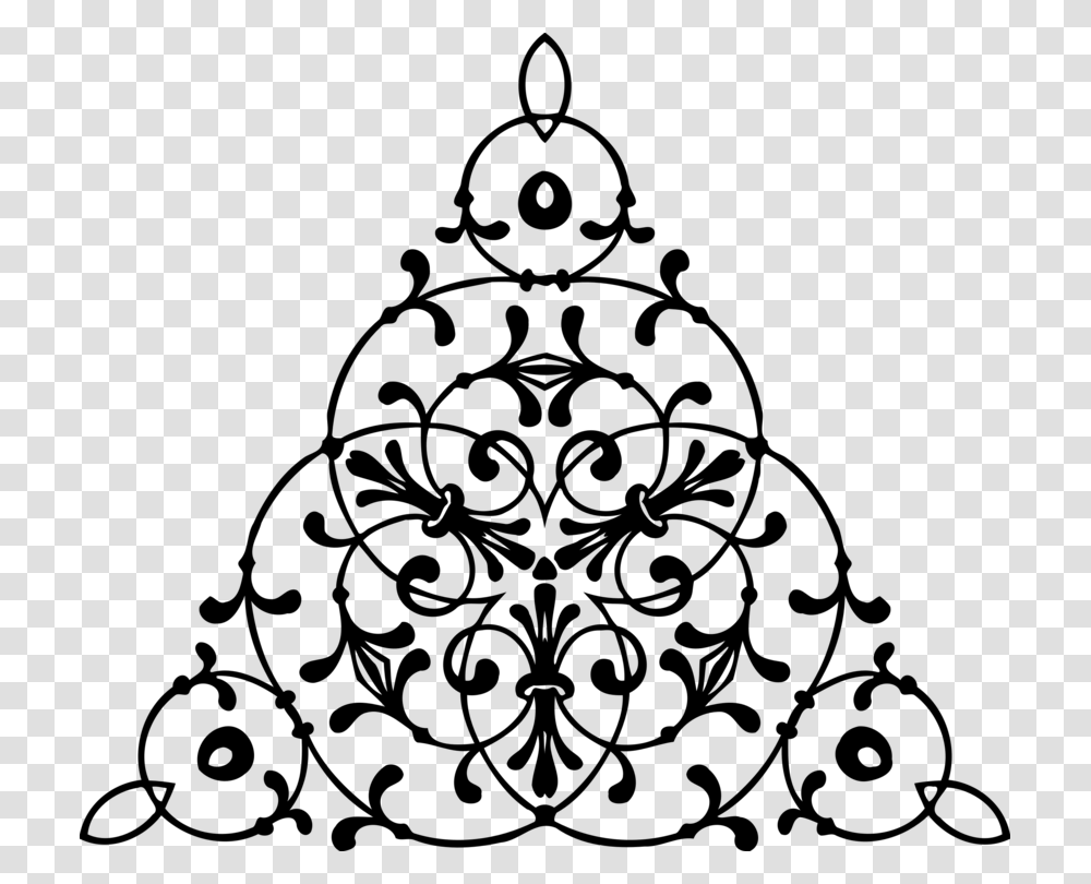 Ornament Computer Icons Christmas Tree Symmetry Black And White, Gray, World Of Warcraft Transparent Png