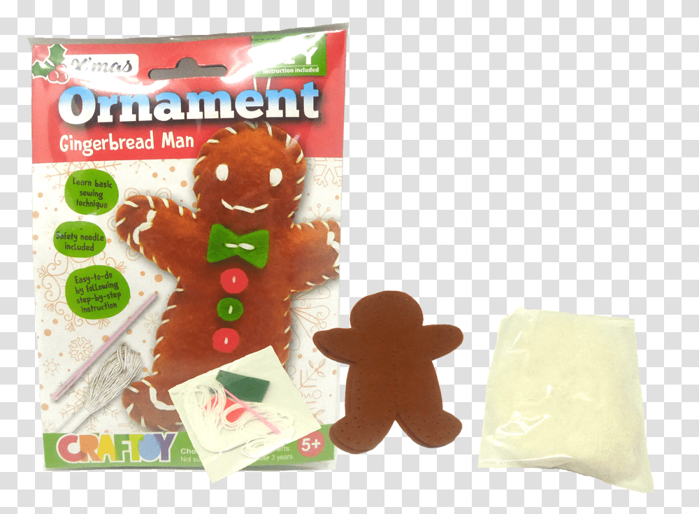 Ornament Craft Kit Gingerbread Man Gingerbread, Food, Cookie, Biscuit, Sweets Transparent Png