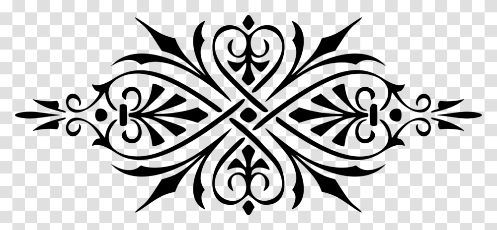 Ornament Decorative Arts Motif Stencil Flower, Gray, World Of Warcraft Transparent Png